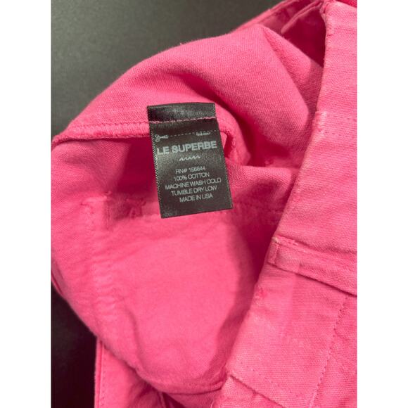 Le Superbe NWT Hot Pink Beach Crawler Cut Off Short in Size 4 MSRP $175 - Picture 6 of 6